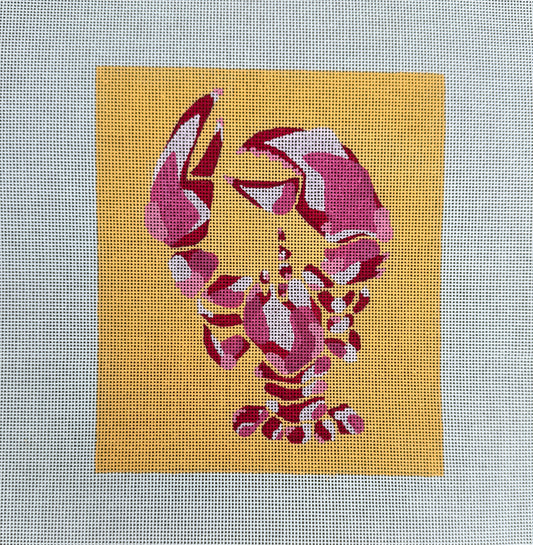 Pink Lobster on Orange