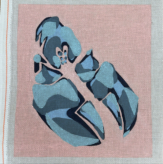 Blue Lobster on Pink